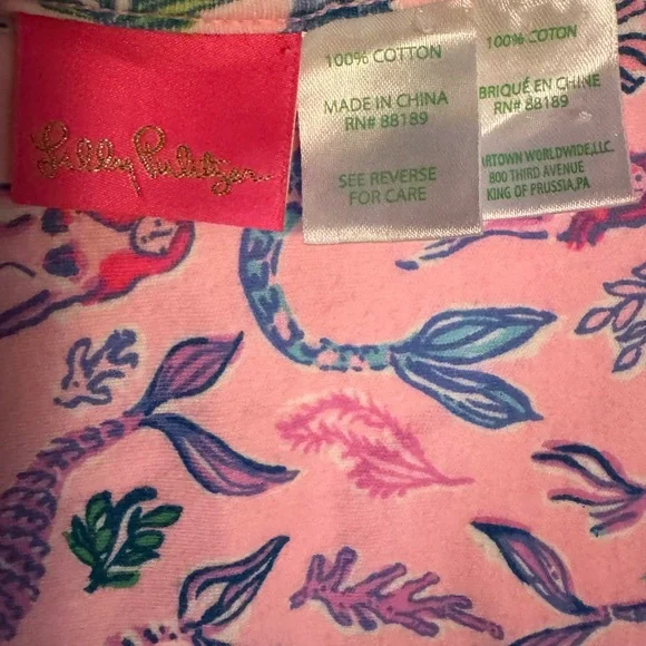 Lilly Pulitzer Pink and Blue Paisley Blanket - Picture 3 of 3